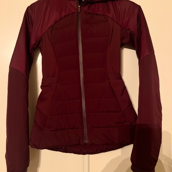 NWOT Lululemon Down for It All Jacket MAROON COLOR - Picture 1 of 11
